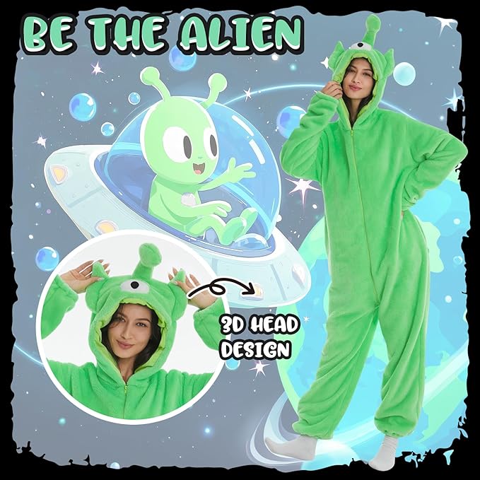 HSCTEK Fuzzy Teddy Fleece Adult Onesies Pajamas - Teen Long Sleeve Zip Up Hooded Blanket Sleep - One Piece Costume