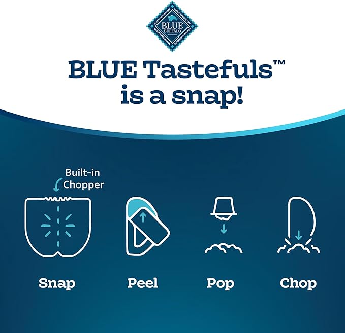 Blue Buffalo Tastefuls Savory Singles Natural Wet Cat Food in Gravy, 2.6-oz. Twin-Pack Tray, Tuna Entreé (24 Count)