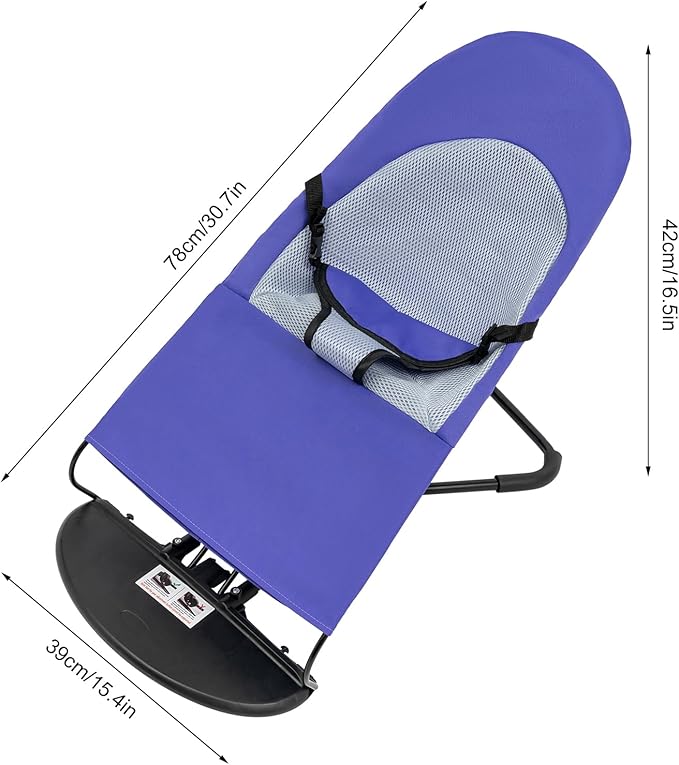 Pet Rocking Chair Solid Color Breathable Dog Bed Chair Portable Foldable Dog Cat Chair for Small Pets Weighing Less Than 33.07 lbs, 3 Levels Adjustable Height, Washable&Removable (Purple)