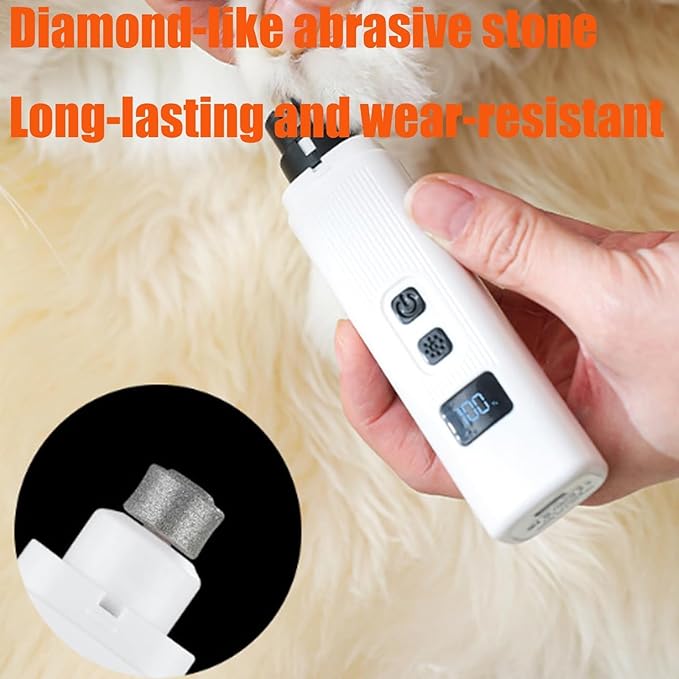 Cat Nail, Nail Trimmer, Dog Nail Grinder, Safe Cut Cat Nail Trimmer, Two Adjustable with 360° Grinding Settings, for All Cats ＆Dogs (Black*2)