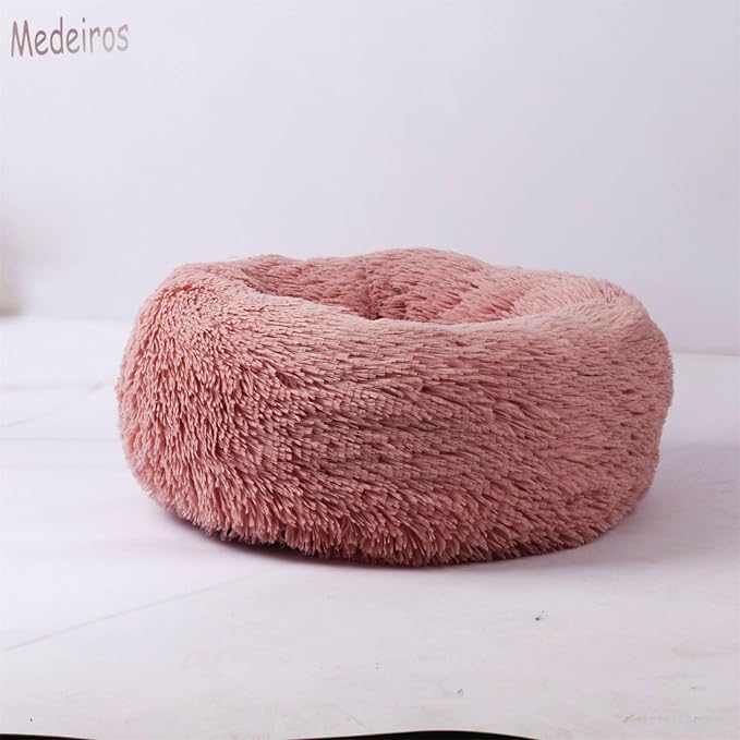Thereisno Soft Handmade Pet Bed for Cat or Small Dog Detachable Round Bed for Fall Winter Indoor Sleeping Furniture Cat Bed