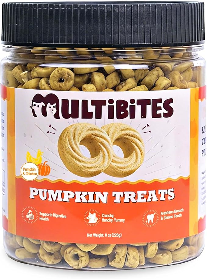 8 oz Pumpkin Treats Digestive Support Catnip Flavor Healthy Cat Snacks Training Biscuits Cat Treats