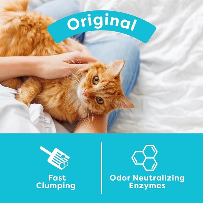 sWheat Scoop Natural Wheat Cat Litter, Original, Fast Clumping with Odor Neutralizing Enzymes, 28 Pound Bag