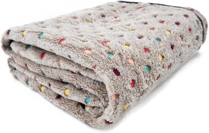 S-Lifeeling Soft and Cute Cat Dog Blanket Fleece Fabric(Grey L)