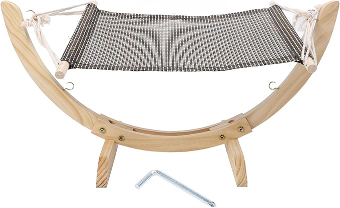 Asixxsix Cat Hammock Bed, Multipurpose Elevated Cat Bed Comfortable Cat Swing Bed, Pet Furniture for Kitty, Puppy, Bunny and Small Animal, Easy Assembly, Easy to Clean (Mesh Fabric)