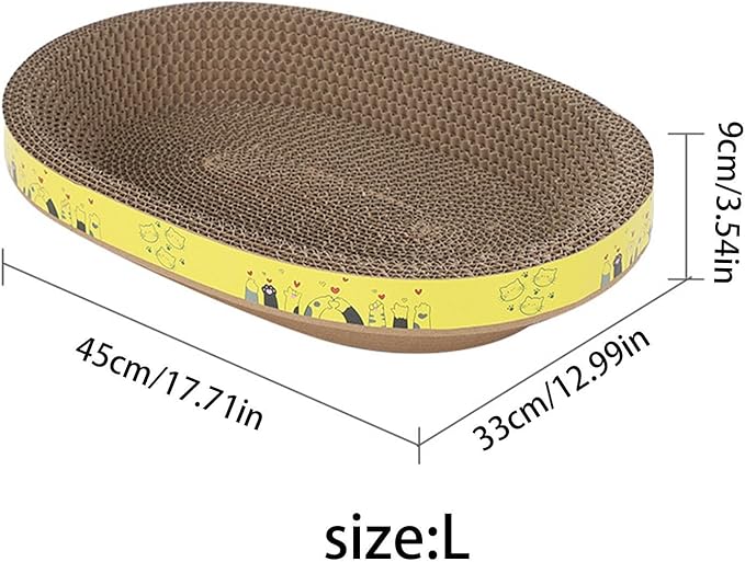 Cardboard Cat Scratcher – Corrugated Bowl-Shaped Scratch Pad | Multipurpose Indoor Cat Toy, Protects Wall, Sofa, Bed, Carpet, Furniture, Playful Scratch for Cats, Kitten Entertainment