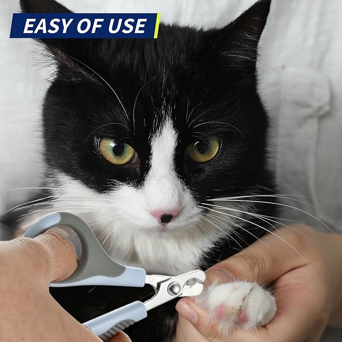 WePet Pet Nail Clippers U07.2, Professional Claw Trimmer, Scissor for Cats, Puppies, Kittens, Hamsters, Rabbits and Small Animals, Sharp, Safe, Small, Grey/Blue