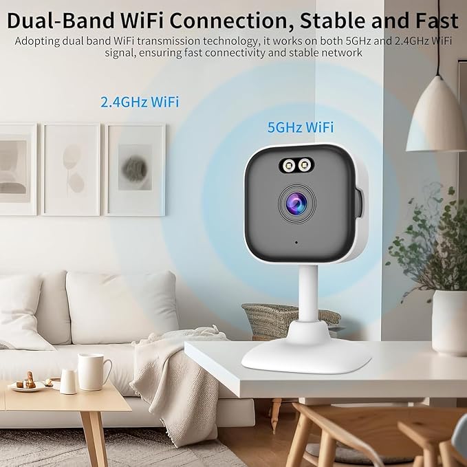 VSTARCAM 5G Indoor Security Camera for Pet Camera, Dual-Band WiFi (2.4GHz/5GHz), 2K UHD Dog Camera w/5× Zoom, Motion Detection, 2-Way Audio, Color Night Vision, Cloud & SD Card Storage
