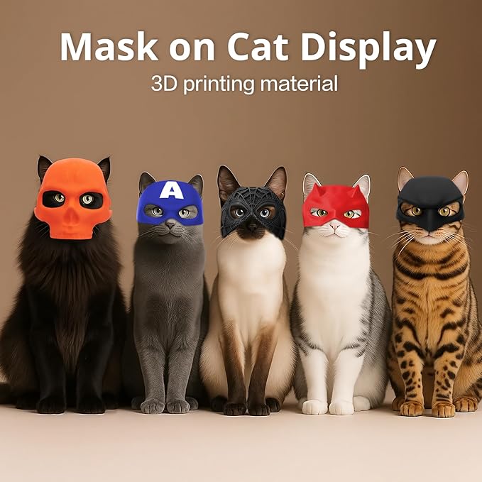 Yipintang Cat Bat Mask Halloween Costumes Accessories for Cats, Cat Bat Cosplay Apparel (Medium, Orange Skull)