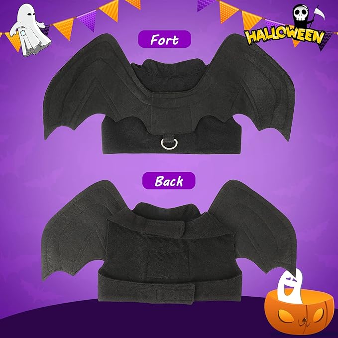 RYPET Dog Halloween Costume - Halloween Bat Wings Pet Costumes for Dogs Cats Halloween Party Medium