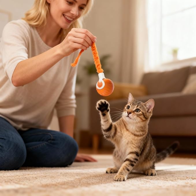 Interactive Cat Toys for Indoor Cats,Automatic Moving Kitten Toys,Cat Toys for Bored Indoor Adult Cats,Smart Rechargeable Cat Enrichment Toys for Small/Medium/Large Cats to Keep Them Busy, Cat Balls