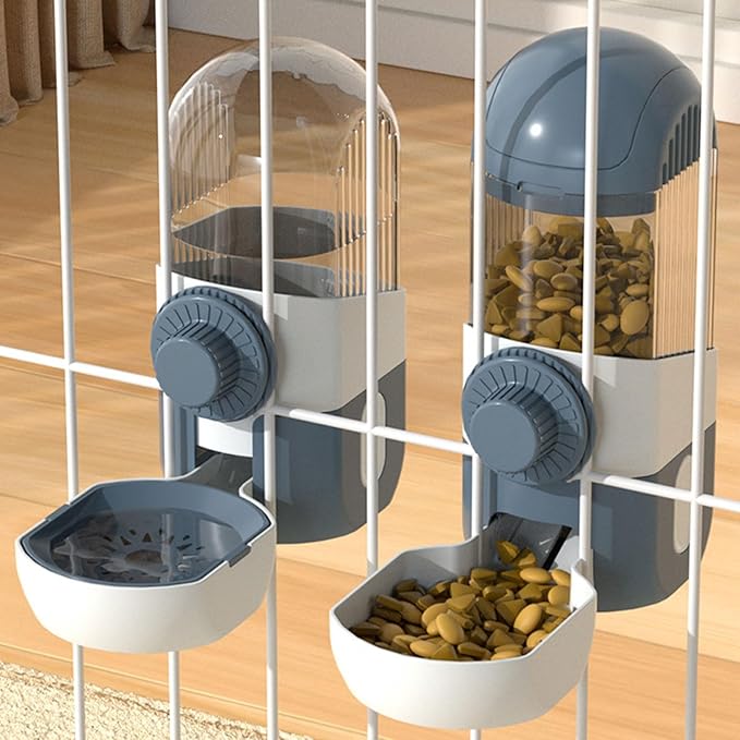 Cat Water Dispenser Cat Automatic Feeder and Water Cat Feeding Watering Cage Mount Cat Feeder Cat Water Feeder