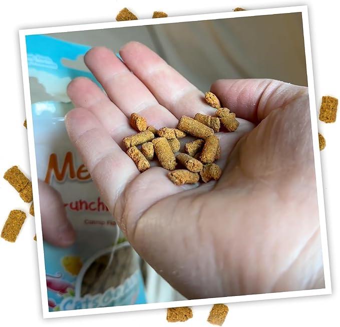 Meowijuana Seafood Treat Trio | 3-Pack Crunchie Munchie Seafood Catnip Treats | Low Calorie Cat Snack | Made with Organic Catnip | Produced in the USA
