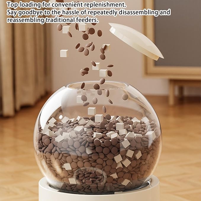 Pet Feeder Bowl, Automatic Dog Feeding Dispenser, 12v Puppy Water Container Pet Supplies Product Functional Accessory for Home Vacation Indoor Living Room Travel Weekend Trip Backyard Use
