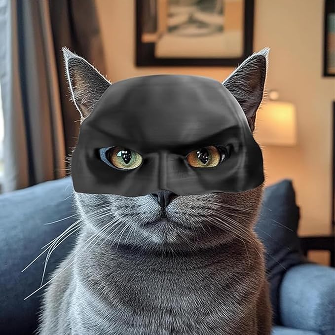 Cat Mask Cosplay, Cat Bat Hat, Cat Mask for Halloween, Funny Cat Costumes Pet Party Accessories