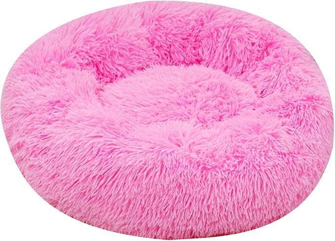Thereisno Soft Handmade Pet Bed for Cat or Small Dog Detachable Round Bed for Fall Winter Indoor Sleeping Furniture Cat Bed