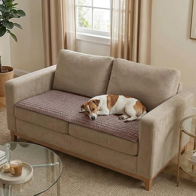 PAULATO BY GA.I.CO. Waterproof Couch Cover – 24x47 Blanket for Sofa Car Seat or Crate – Machine Washable Absorbent Reusable Pad for Puppy Training – Dogs Cats Pets Friendly Protector - Marsala