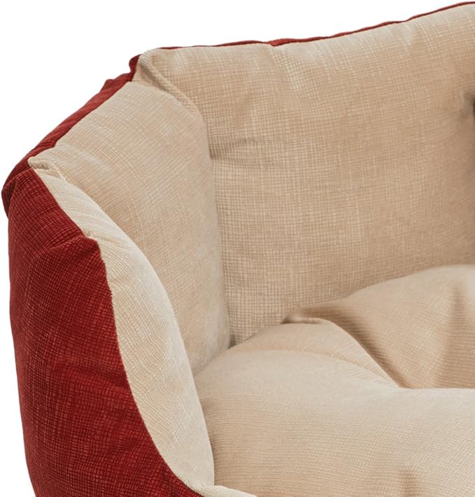 MidWest Homes for Pets QuietTime Deluxe Tulip Nesting Pet Bed, Russet/Tan, Small