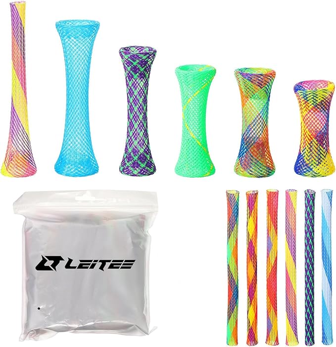 Leitee 60 Pcs Cat Spring Toys Kitten Colorful Fun Tubes Indoor Interactive Cat Tube Plastic Coil for Pet Hunt Scratching(Random Colors)