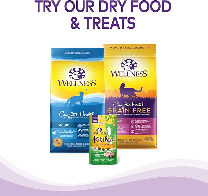 Wellness Healthy Indulgence Gravies Variety Pack Adult Wet Cat Food, Natural, Protein Rich, Grain Free, 2 Flavors, 3 oz, Pack of 8 Pouches