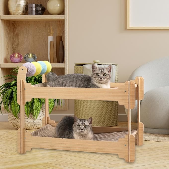 Baoblaze Cat Scratcher Bed Cat House Hut Cats Furniture Interactive Ball Toy Scratching Pad for Indoor Outdoor Cats Kitten Pet Playing