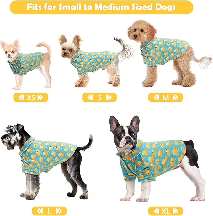 CuteBone Two-Leg Velvet Pet Pajamas Girl Dog Clothes - Soft, Cozy, and Stretchy Boy Pjs for Small, Medium Dogs and Cats Winter Sleepwear Apparel LTP10M