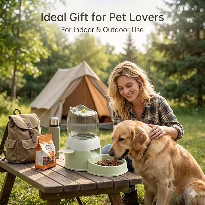 Cat Food Dispenser, Cat Feeder, Cat Feeder and Water Dispenser Automatic Pet Food Dispenser (2s)