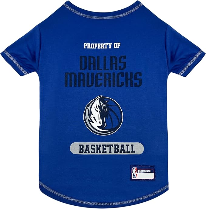 Pets First Cute Dog T-Shirt, X-Large - NBA Dallas Mavericks Dog & Cat Shirt with Basketball Team Logo. Comfortable & Fashionable Yet Durable Pet Outfit