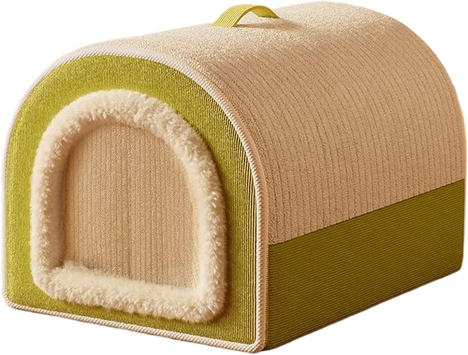 Outdoor Cat Houses, Winter Pet Indoor House Cat Mat, Washable Warm Plush Enclosed pet Bed, Shelter for Kitten/Puppy/Living Room/Bedroom/Playing Resting Napping
