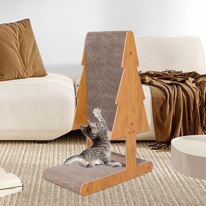 Baoblaze T Shaped Cat Scratcher Bed Cat Scratching Board Rest and Play Wear Resistant for Indoor Supplies Furniture Protector, Style B
