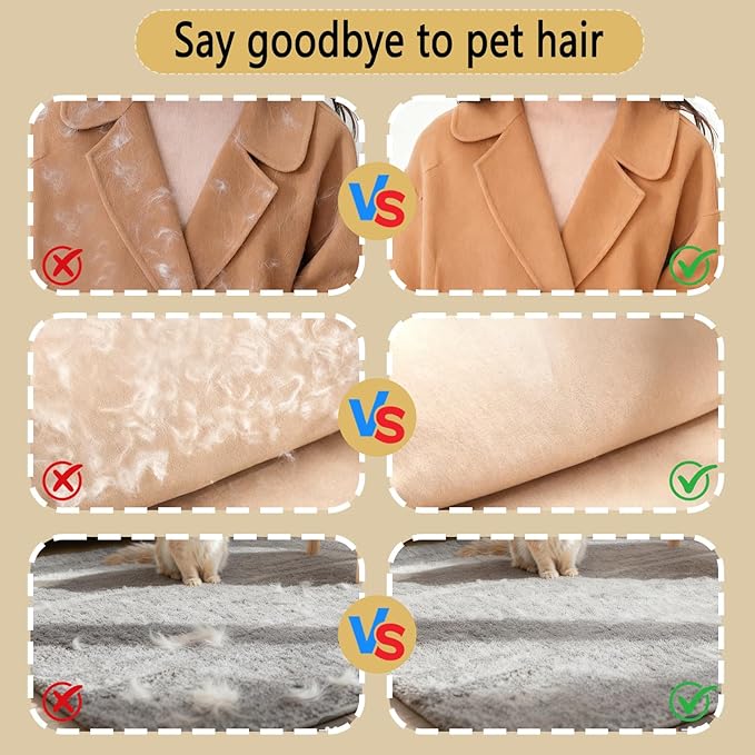 2 Pcs Electrostatic Pet Hair Removal Glove, 2026 Newly Magic Brush Pet Hair Remover for Dogs & Cats, Reusable Animal Fur Grooming Tool for Cleaning Hair on Furniture, Couch, Car Seats, Carpet