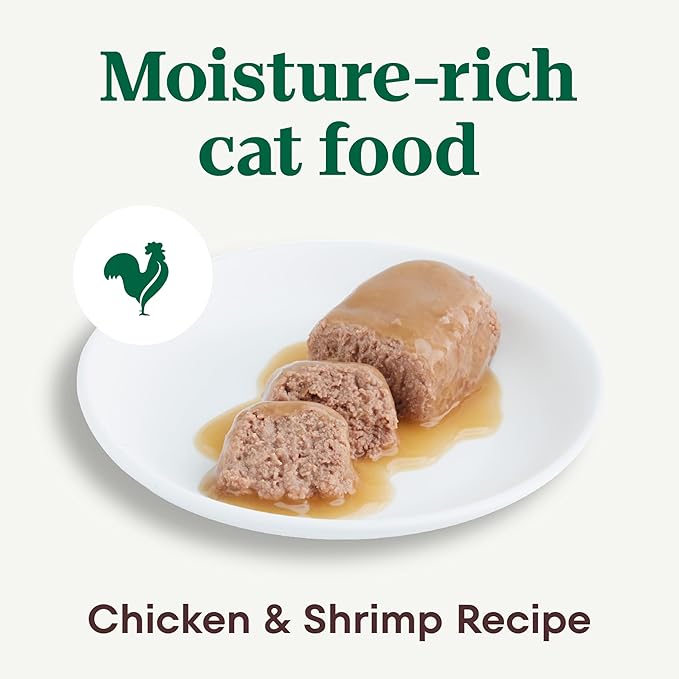 Nutro Perfect Portions Wet Cat Food Pate Chicken & Shrimp Recipe, Grain Free Wet Cat Food, 2.64 oz. Twin-Pack Trays (24 Count, Pack of 1)