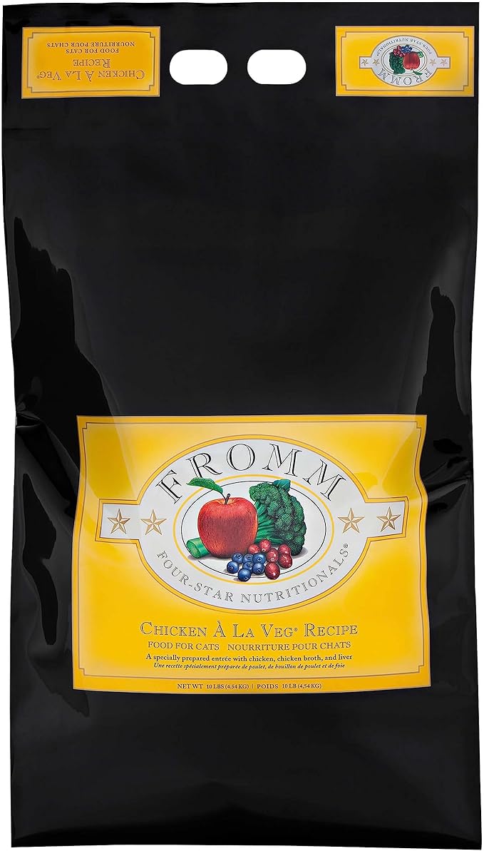 Fromm Four-Star Nutritionals Chicken A La Veg Cat Food - Premium Dry Cat Food - Chicken Recipe - 10 lb