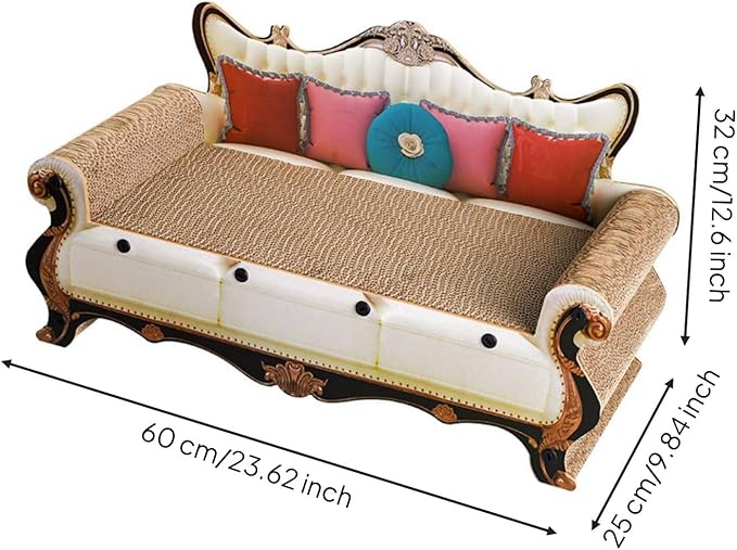 Generic Cardboard Cat Scratcher Bed Wear-Resistant Animal Furniture 2-in-1 Design