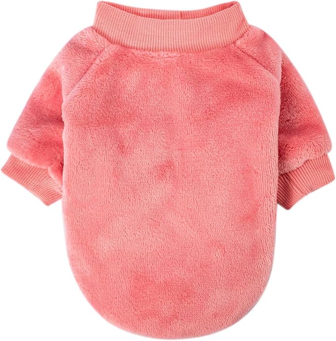 Dog Sweater | 2-Pack Clothes Jackets XXS for Small Dog Breed Toy Puppy, Super Soft Winter Coats Sweaters for Dogs and Cats, Pet Apparel Outfits (Deep Pink, Lavender, XX-Small)