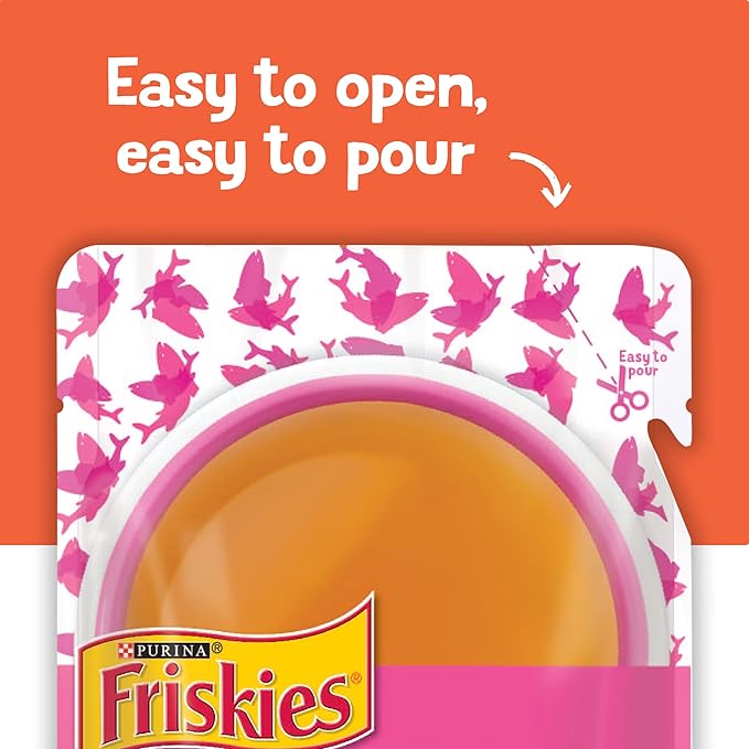 Purina Friskies Lil' Gravies Variety Pack With Chicken, Salmon, Turkey & Roast Beef Flavors Cat Food Complements Lickable Cat Treats - (Pack of 18) 1.55 oz. Pouches