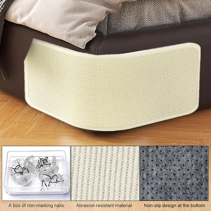Natural Sisal Cat Scratching Pad Cat Scratch Furniture Protector Cat Scratcher Mat Sofa Bed Corner Protector Anti-Slip Cat Scratch Pads for Grinding Claws, Post Tree Ramp Cardboard Replacement