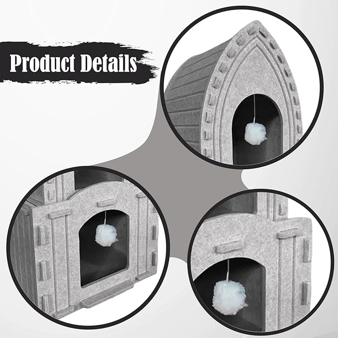 Cat Scratcher Cat Lounge Bed Thickened Multipurpose Kitten Sleeping Nest Furniture Protector for Interaction Indoor Sleeping, 1 Set