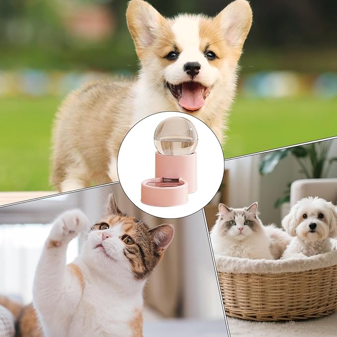 Pet Feeding Station, Automatic Water Food Dispenser, Fill Dog Bowl System Large Capacity Feeding Container for Puppy Cat Travel Weekend Trip Backyard Indoor Outdoor Use