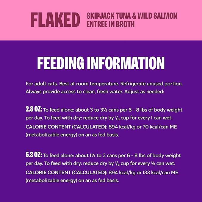 Wellness CORE Signature Selects Flaked Adult Wet Cat Food,Natural,Protein-Rich,Grain Free,5.3 Ounce (Skipjack Tuna & Wild Salmon),(Pack of 24)