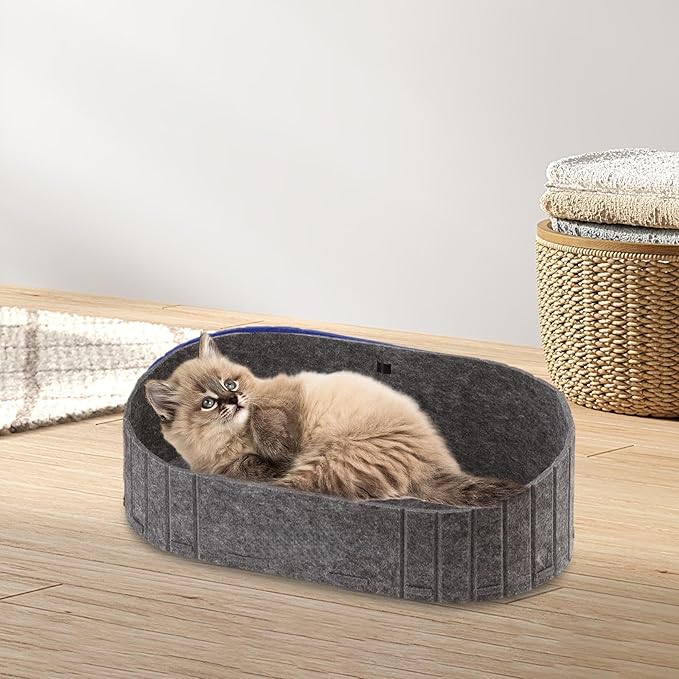 Cat Scratcher Bed Cat Scratching Board Furniture Protector Breathable Cats Kittens Pet Supplies Detachable Comfortable Basket, Gray