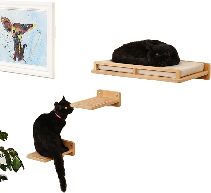 Cat Wall Bed + Steps, Cat Bed, Cat platform, Cat Wall Shelf, Cat Wall Furniture, Cat Wall Bed Cat Wall Steps Gift Cat Furniture, Cat Shelves