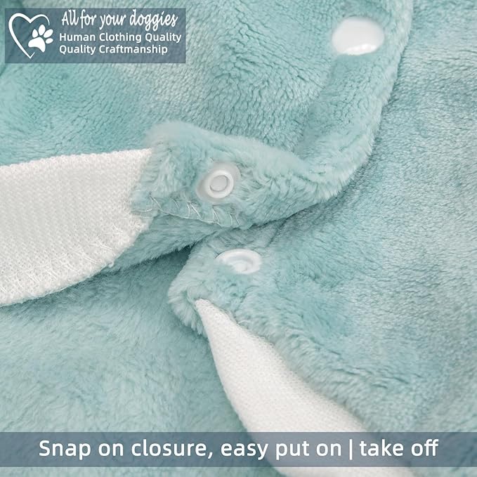 FabriCastle Dog Hoodie Sweater for Small Dogs Boy and Girl, Small Dog Clothes XS XXS Puppy Sweatshirt, Pet Outfit, Cat Clothing Super Soft Warm Snap On Closure (Green-Cream, Medium)