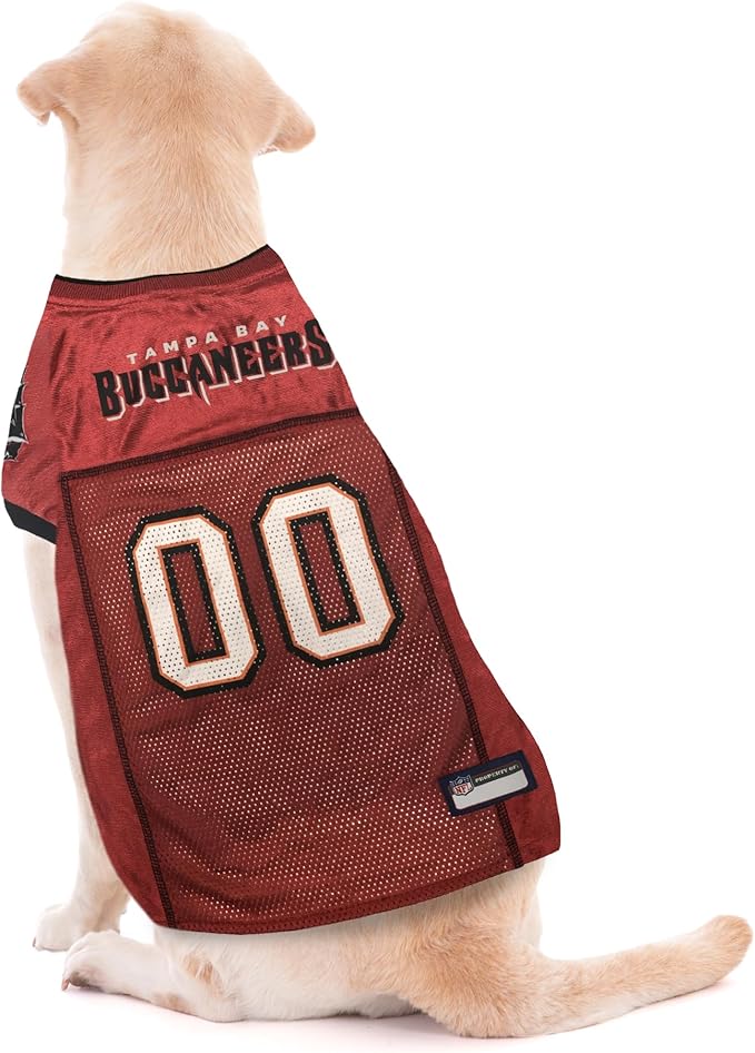 Pets First NFL Tampa Bay Buccaneers Dog Jersey, Size Small, Football Shirt Costume for Pet, Dog Sports T-Shirt, NFL Team Clothing for Cats, Licensed Pet Apparel Available in 7 Sizes and 32 Teams