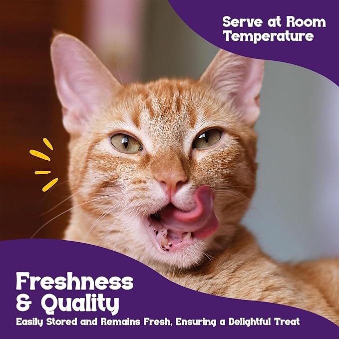 Beefeaters wet cat treats lickable 72 Count Puree Variety Pack - Salmon Tuna Chicken for Hydration & Training, Grain Free Taurine Enriched High Moisture, lickable cat treats squeeze up for Picky Eater