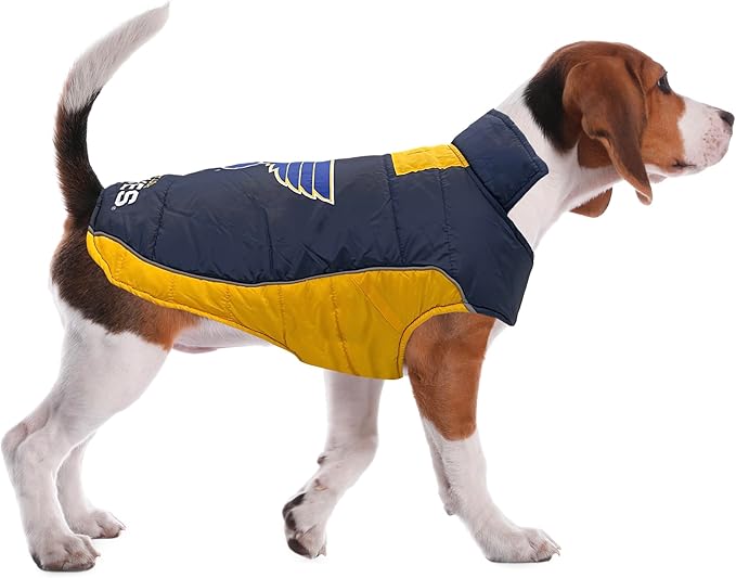 Pets First NHL St. Louis Blues Puffer Vest for Dogs & Cats, Size Small.Warm, Cozy, and Waterproof Dog Coat, for Small and Large Dogs/Cats. Best NHL Licensed PET Warming Sports Jacket