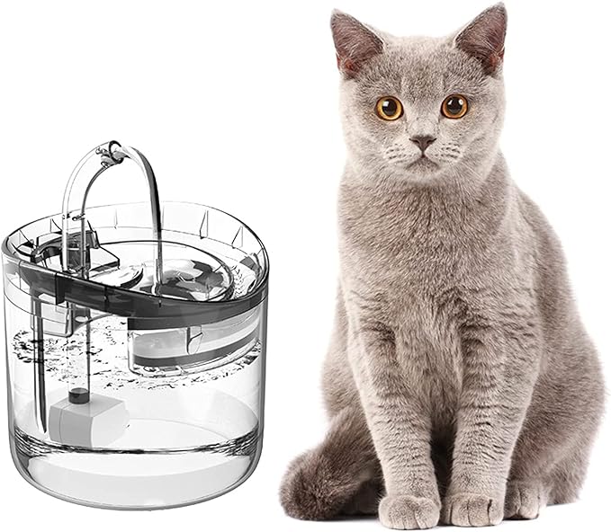 Pet Water Dispenser Automatic Pet Drinking Fountain 1.8L Super Quiet Automatic Pet Drinking Fountain with Faucet Kits for Cats and Small to Medium Dogs