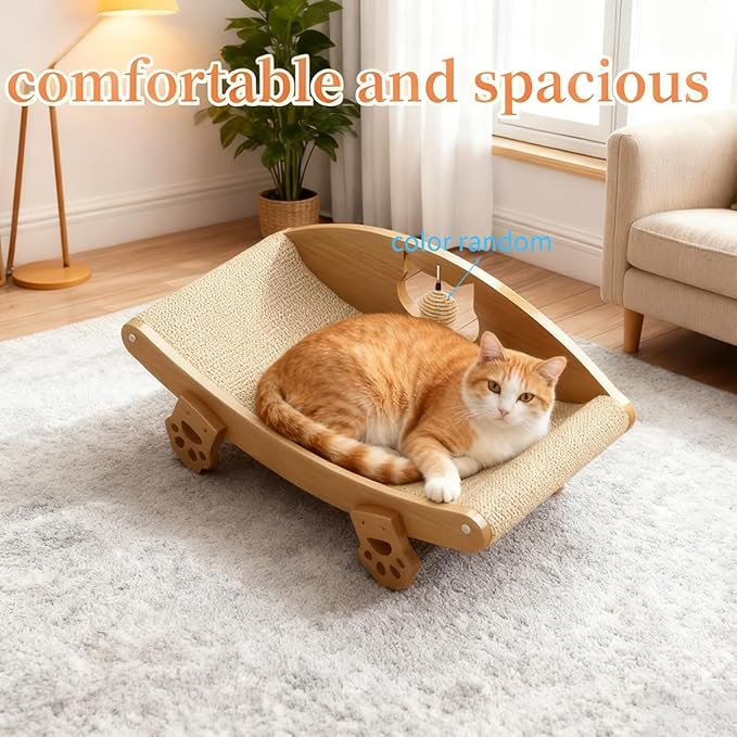 Cat Scratcher Bed, Cat Scratch Pad, Elevated Scratching Lounger, Kitten Scratching Board, Sisal Scratcher Pet Supplies Puppy Bed for Sofa Carpet Floor Furniture Protector Indoor Sleeping