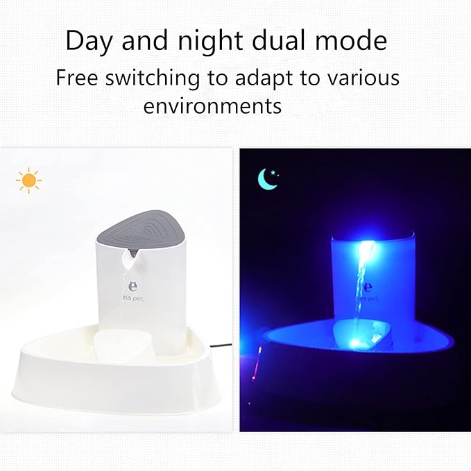 Pet Smart Drinking Fountain Active Oxygen Circulation Silent Feeder Cat Dog Led Light Drinking Fountain Quad Filter Feeding