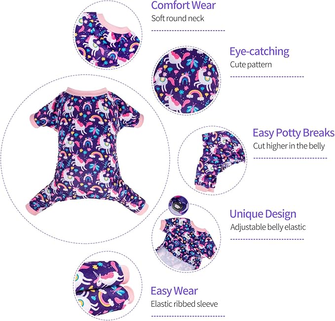CuteBone Dog Christmas Pajamas Puppy Onesies Small Dogs Soft Pjs Coat Cat Apparel Comfy Pet Clothes Outfit Doggie Bodysuit P291S